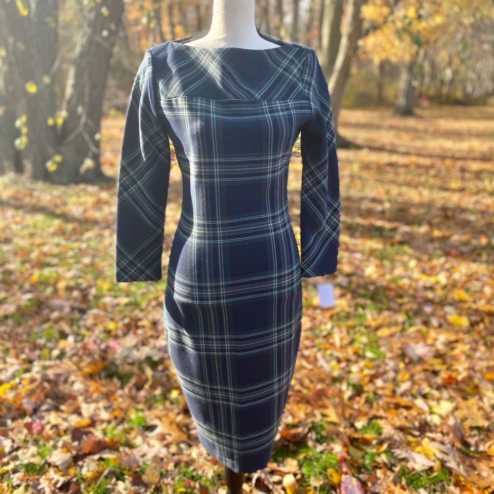 Plaid Long Sleeve Dress